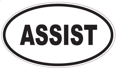 ASSIST - Oval Sticker