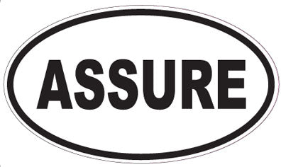 ASSURE - Oval Sticker