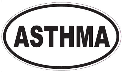 ASTHMA - Oval Sticker