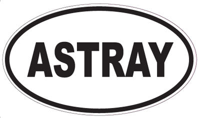 ASTRAY - Oval Sticker