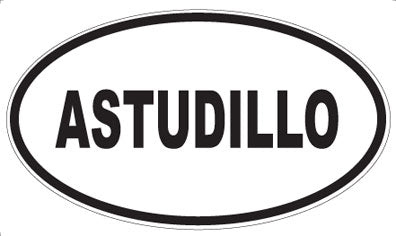 ASTUDILLO - Oval Magnet