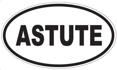 ASTUTE - Oval Sticker