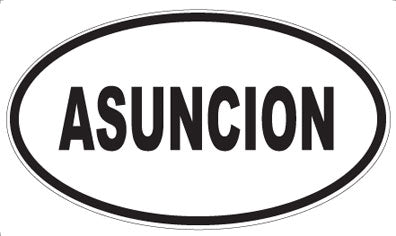 ASUNCION - Oval Magnet