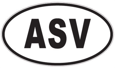 ASV - 3 Letter Initials Oval Sticker