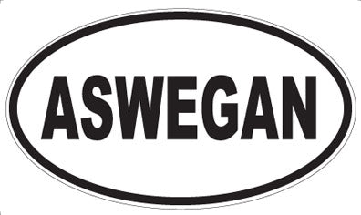 ASWEGAN - Oval Magnet
