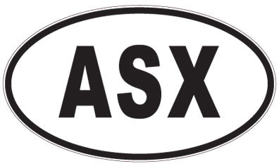 ASX - 3 Letter Initials Oval Sticker