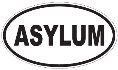 ASYLUM - Oval Sticker