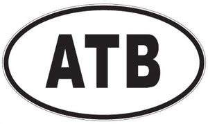 ATB - 3 Letter Initials Oval Sticker