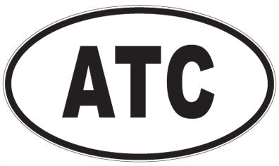ATC - 3 Letter Initials Oval Sticker