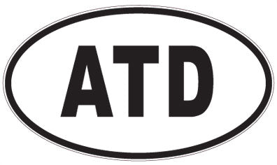 ATD - 3 Letter Initials Oval Sticker