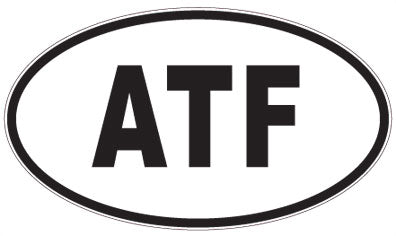 ATF - 3 Letter Initials Oval Sticker