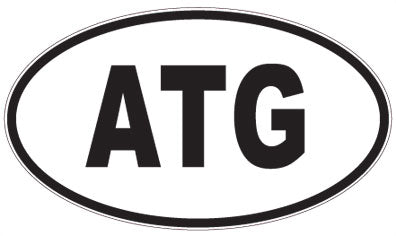 ATG - 3 Letter Initials Oval Sticker