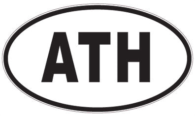 ATH - 3 Letter Initials Oval Sticker