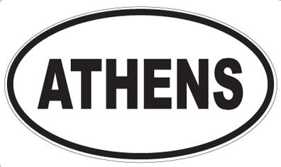 ATHENS - Oval Magnet