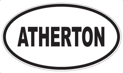 ATHERTON - Oval Magnet