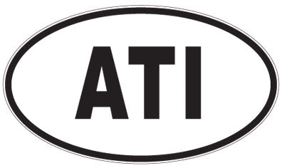 ATI - 3 Letter Initials Oval Sticker