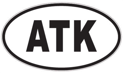 ATK - 3 Letter Initials Oval Sticker
