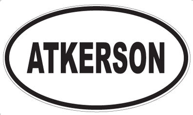 ATKERSON - Oval Magnet
