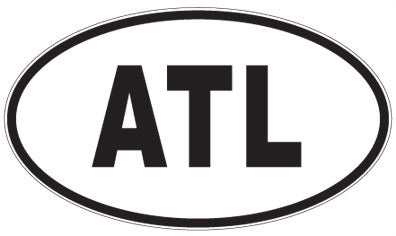 ATL - 3 Letter Initials Oval Sticker