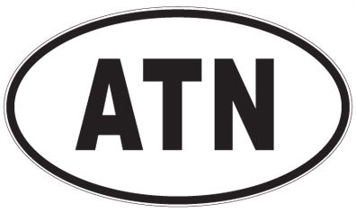 ATN - 3 Letter Initials Oval Sticker