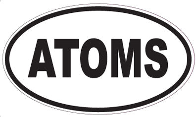 ATOMS - Oval Sticker