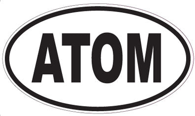 ATOM - Oval Sticker