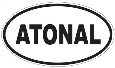 ATONAL - Oval Sticker