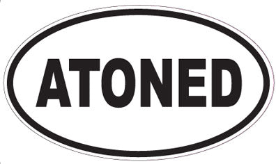 ATONED - Oval Sticker