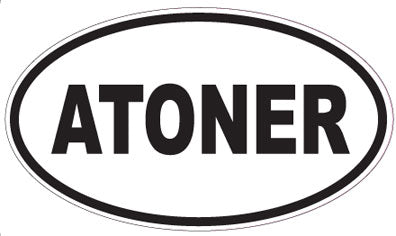 ATONER - Oval Sticker