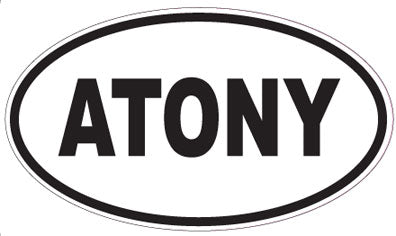 ATONY - Oval Magnet