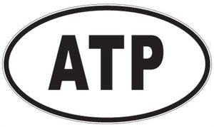 ATP - 3 Letter Initials Oval Sticker