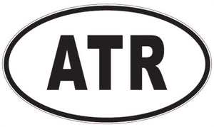 ATR - 3 Letter Initials Oval Sticker