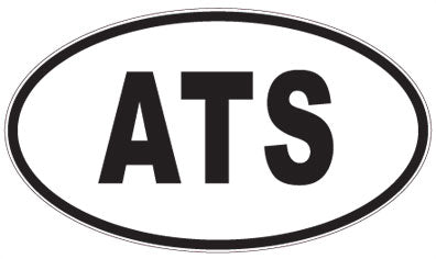 ATS - 3 Letter Initials Oval Sticker