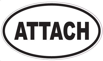 ATTACH - Oval Sticker
