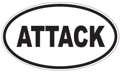 ATTACK - Oval Sticker