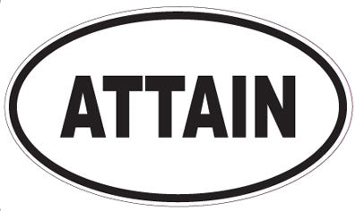ATTAIN - Oval Sticker