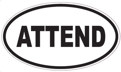ATTEND - Oval Sticker