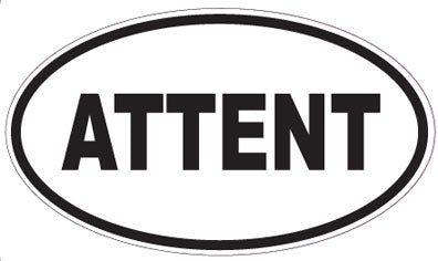 ATTENT - Oval Sticker