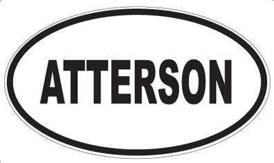 ATTERSON - Oval Magnet