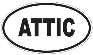 ATTIC - Oval Sticker