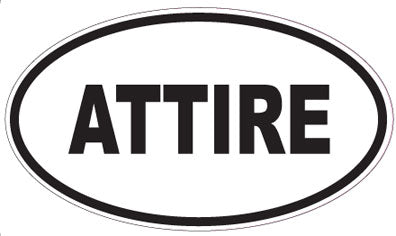 ATTIRE - Oval Sticker