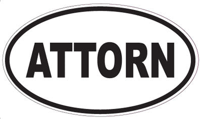 ATTORN - Oval Sticker