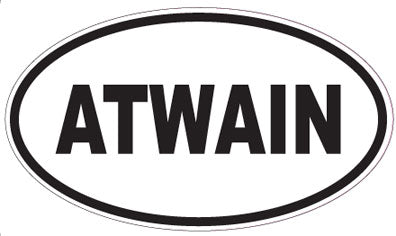 ATWAIN - Oval Sticker