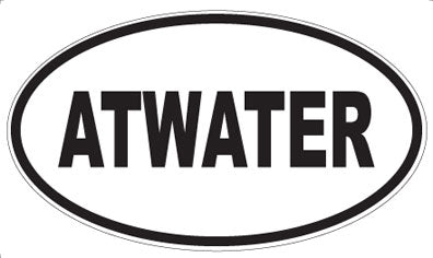 ATWATER - Oval Magnet