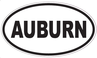 AUBURN - Oval Sticker