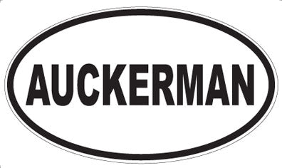 AUCKERMAN - Oval Magnet