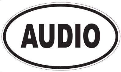 AUDIO - Oval Sticker