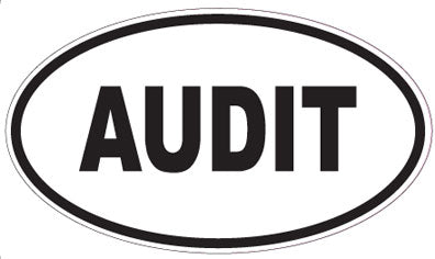 AUDIT - Oval Sticker