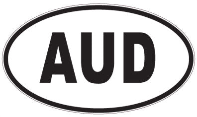 AUD - 3 Letter Initials Oval Magnet