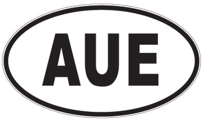 AUE - 3 Letter Initials Oval Magnet